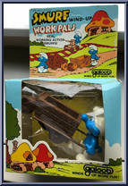 Push Cart from Smurfs - Work Pals manufactured by Galoob [Front]
