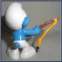 Angler Fishing Smurf (Brown Pole) from Smurfs - Basic Series manufactured by Peyo [Loose]