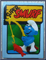 Angler Fishing (Yellow Pole) from Smurfs - Super Smurfs manufactured by Peyo [Front]