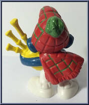 Bagpipes Smurf from Smurfs - Basic Series manufactured by Peyo [Loose]