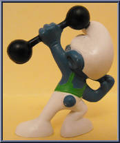 Barbell Smurf from Smurfs - Basic Series manufactured by Peyo [Loose]