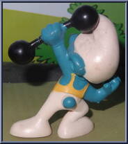 Barbell Smurf from Smurfs - Basic Series manufactured by Peyo [Loose]