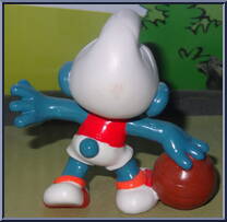 Basketball Smurf (Red #1 Jersey) from Smurfs - Basketball manufactured by Peyo [Loose]