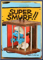 Cage Smurf (Jail) from Smurfs - Super Smurfs manufactured by Peyo [Front]