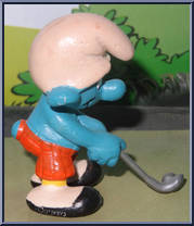 Golfer Smurf (Lining Up) from Smurfs - Golf manufactured by Peyo [Loose]