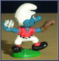 Pitcher Smurf from Smurfs - Baseball manufactured by Peyo [Loose]