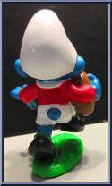 Runningback Smurf from Smurfs - Rugby manufactured by Peyo [Loose]