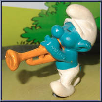 Trumpet Smurf (Walking) from Smurfs - Music manufactured by Peyo [Loose]
