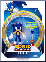 Sonic (Modern, with Blue Checkpoint) from Sonic the Hedgehog - Basic Series manufactured by Jakks Pacific [Front]