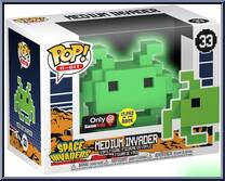 Medium Invader (Green) (Glows In The Dark) from Space Invaders - 8-Bit Pop! manufactured by Funko [Front]