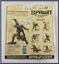 Scarab Assassin from Spawn - Series 33 - Age of Pharaohs manufactured by McFarlane [Back]