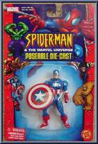 Captain America from Spider-Man (2000) - Marvel Universe Die-Cast manufactured by Toy Biz [Front]