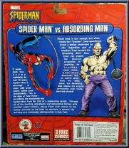 Spider-Man vs Absorbing Man from Spider-Man (2000) - Classic Clashes manufactured by Toy Biz [Back]