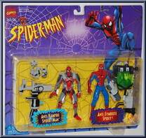 Spider-Man (Anti-Vampire) & Spidey (Anti-Symbiote) from Spider-Man - Canadian 2-Pack - Series 5 manufactured by Toy Biz [Front]