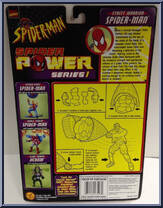 Spider-Man (Street Warrior) from Spider-Man - Spider Power - Series 1 manufactured by Toy Biz [Back]