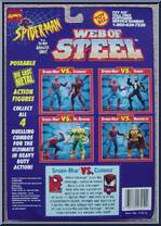 Spider-Man vs Carnage from Spider-Man - Web of Steel manufactured by Toy Biz [Back]