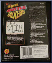 Venom from Spider-Man - 7" Battle Talkers manufactured by Toy Biz [Back]