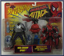 Web-Swamp Spidey and Copter Spider-Man from Spider-Man - Canadian 2-Pack - Sneak Attack manufactured by Toy Biz [Front]