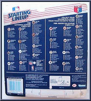 Carney Lansford (Athletics) from Starting Lineup - Baseball - 1988 Series manufactured by Kenner [Back]