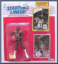 James Worthy from Starting Lineup - Basketball - 1990 Series manufactured by Kenner [Front]