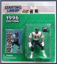 Junior Seau from Starting Lineup - Football - 1996 Series manufactured by Kenner [Front]