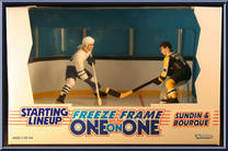 Mats Sundin / Ray Bourque from Starting Lineup - Hockey - One on One - 1997 manufactured by Kenner [Front]