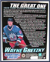 Wayne Gretzky from Starting Lineup - Hockey - Commemoration manufactured by Kenner [Back]