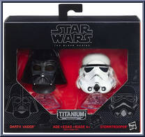 Darth Vader  Stormtrooper from Star Wars - Black Series - Titanium - Helmets manufactured by Hasbro [Front]