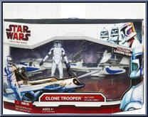 Clone Trooper / Barc Speeder Bike from Star Wars - Clone Wars (2008) - Vehicles manufactured by Hasbro [Front]