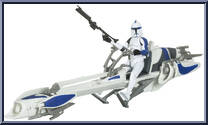 Clone Trooper / Barc Speeder Bike from Star Wars - Clone Wars (2008) - Vehicles manufactured by Hasbro [Loose]