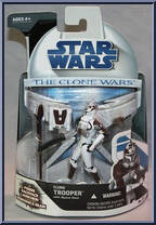 Clone Trooper (with Space Gear) from Star Wars - Clone Wars (2008) - White / Blue Cards manufactured by Hasbro [Front]