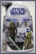 Kit Fisto from Star Wars - Clone Wars (2008) - White / Blue Cards manufactured by Hasbro [Front]