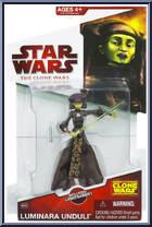 Luminara Unduli from Star Wars - Clone Wars (2008) - White / Red Cards manufactured by Hasbro [Front]