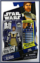 Obi Wan Kenobi from Star Wars - Clone Wars (2008) - Battle Game Cards manufactured by Hasbro [Front]