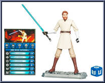 Obi-Wan Kenobi from Star Wars - Clone Wars (2008) - Battle Game Cards manufactured by Hasbro [Loose]