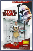 Obi-Wan Kenobi from Star Wars - Clone Wars (2008) - White / Red Cards manufactured by Hasbro [Front]