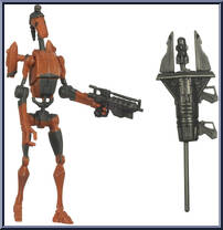 Rocket Battle Droid from Star Wars - Clone Wars (2008) - White / Red Cards manufactured by Hasbro [Loose]