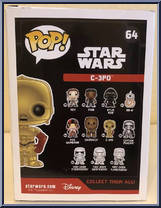 C-3PO (Red Arm) (Chrome) from Star Wars - Force Awakens - Pop! Vinyl Figures manufactured by Funko [Back]