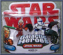Ahsoka Tano / Captain Rex from Star Wars - Galactic Heroes - Wave 19 manufactured by Hasbro [Front]