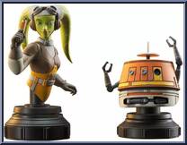 Hera and Chopper (Rebels) from Star Wars - Mini-Busts manufactured by Gentle Giant [Loose]