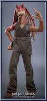 Jar Jar Binks from Star Wars - Phantom Menace manufactured by Hot Toys [Loose]