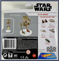 AT-ST Raider from Star Wars - Hot Wheels Starships - White Card / Black Letters manufactured by Mattel [Back]