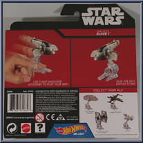 Boba Fett's Slave I from Star Wars - Hot Wheels Starships - Black Card / White Letters manufactured by Mattel [Back]