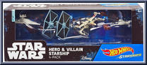 Hero & Villain Starship 4-Pack from Star Wars - Hot Wheels Starships - Box Sets manufactured by Mattel [Front]