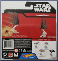 Kylo Ren's Command Shuttle from Star Wars - Hot Wheels Starships - Black Card / White Letters manufactured by Mattel [Back]