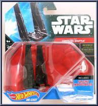 Kylo Ren's Command Shuttle from Star Wars - Hot Wheels Starships - Black Card / White Letters manufactured by Mattel [Front]