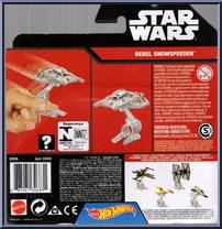 Rebel Snowspeeder from Star Wars - Hot Wheels Starships - Black Card / White Letters manufactured by Mattel [Back]