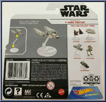 Resistance Y-Wing Fighter from Star Wars - Hot Wheels Starships - White Card / Black Letters manufactured by Mattel [Back]
