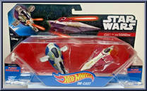 Jango Fett's Slave I vs. Obi-Wan Kenobi's Jedi Starfighter from Star Wars - Hot Wheels Starships - 2-Packs manufactured by Mattel [Front]