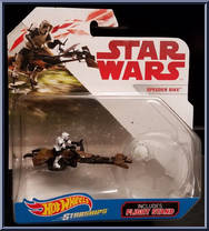 Speeder Bike from Star Wars - Hot Wheels Starships - White Card / Red Letters manufactured by Mattel [Front]